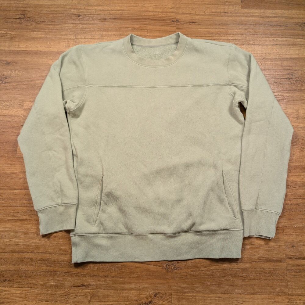 alo Yoga Crewneck Sweatshirt Men's Large Green Active Casual Wear Pockets